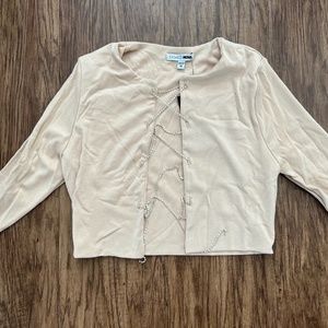 Crop top with crystal chain
